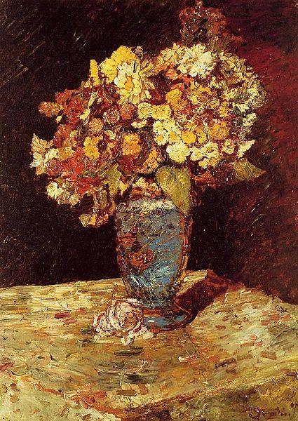 Monticelli, Adolphe-Joseph Still Life with Wild and Garden Flowers France oil painting art